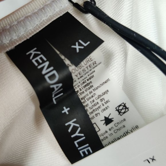 Kendall and Kylie white ruched cheeky bikini bottom simple chic minimalist sz XL - Picture 4 of 6